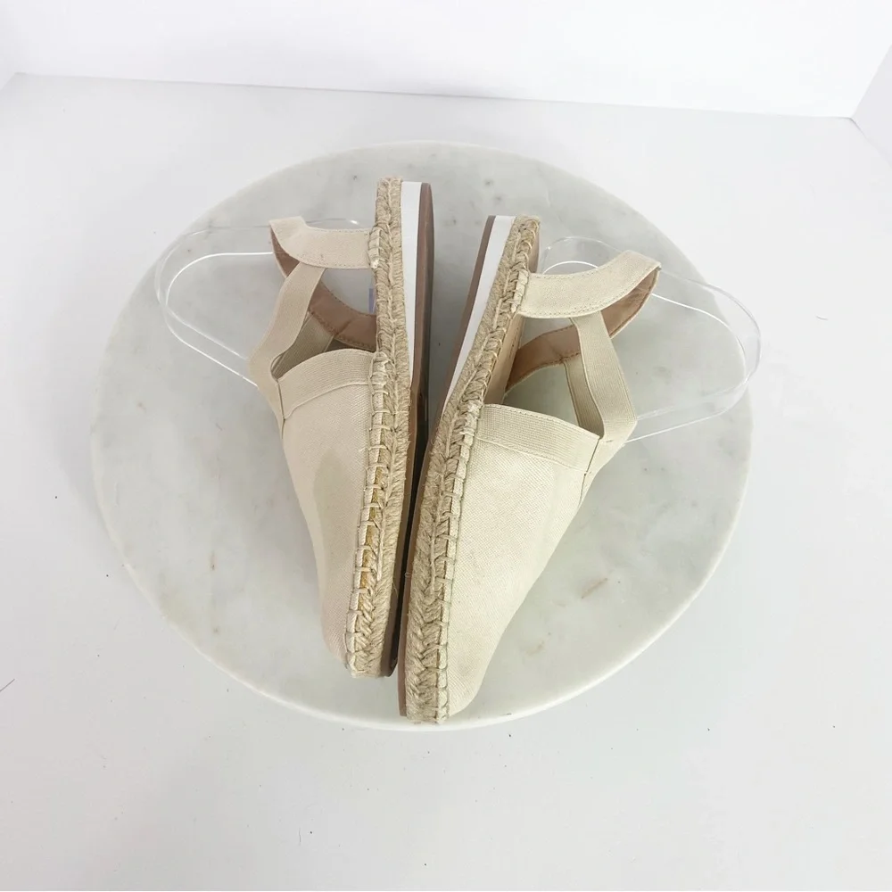 Lucky Brand Espadrille flat sandal Rifka / Natural Heavy Canvas Womens 9.5